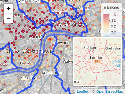 The leaflet package in action, showing cycle hire points in London. See interactive version [online](https://geocompr.github.io/img/leaflet.html).