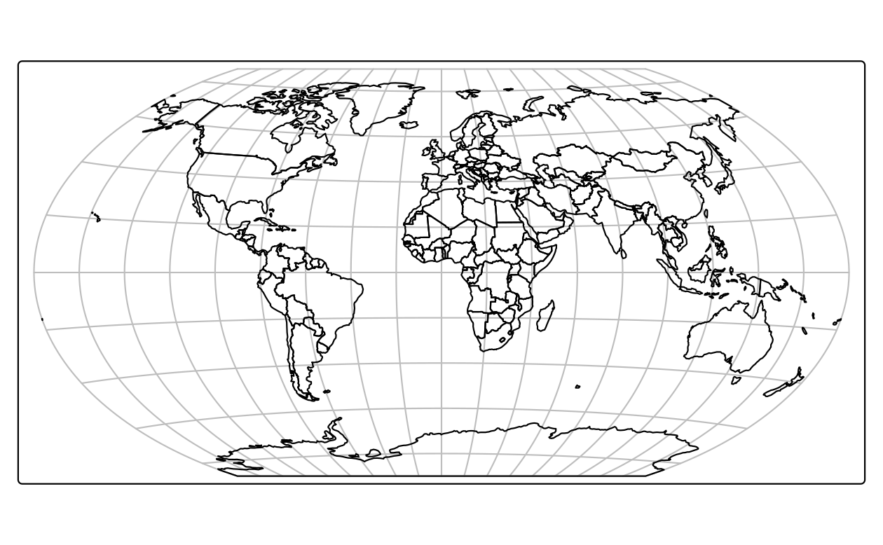 Winkel tripel projection of the world.